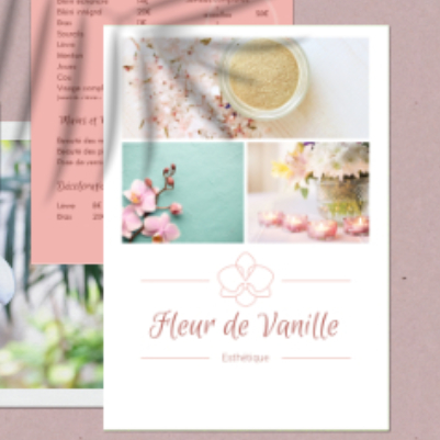 création brochure Fleur de Vanille par les Pépites and Co