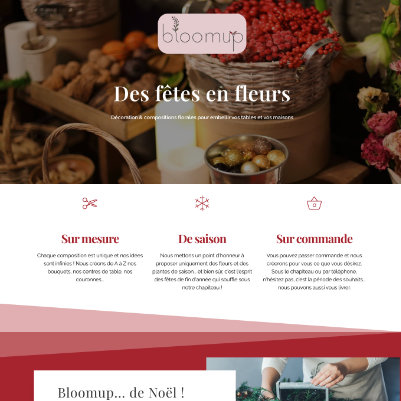 site web Bloomup création page internet